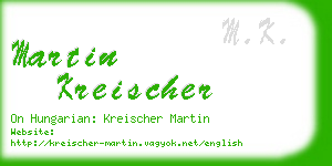 martin kreischer business card
